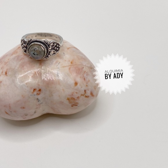 Silver gemstone ring labradorite - Picture 2 of 3